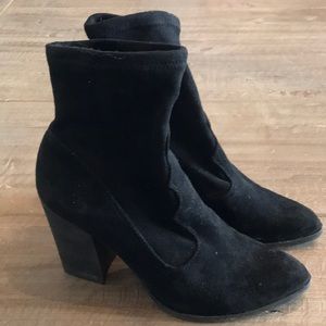 Black Heeled Sock Boot
